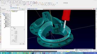 5 Axis swarf and Multiaxis flowline in Mastercam [upl. by Airdnekal]