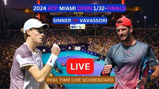 Jannik Sinner Vs Andrea Vavassori LIVE Score UPDATE Today 2024 ATP Miami Open Tennis 132Finals [upl. by Grubb]