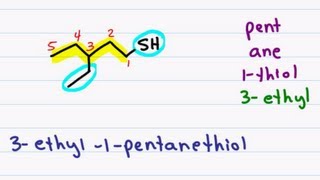 Naming Thiols ie Sulfur Alcohols [upl. by Airec]