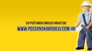 Poštanski brojevi Hrvatske [upl. by Tews]