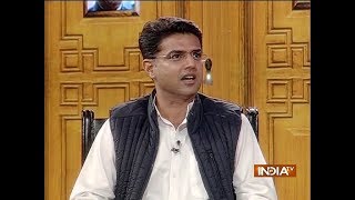 Chunav Manch Congress leader Sachin Pilot rubbishes data presented by BJP [upl. by Ilegna821]