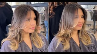 How to Blow Dry Hair with Long Layers  Hair Styling Techniques amp Tips [upl. by Anirroc]