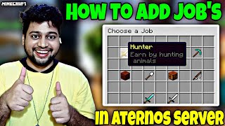 How To Add Jobs in Aternos Server  How To Add Jobs Plugin in Aternos  PicoJobs Plugin [upl. by Micheal]