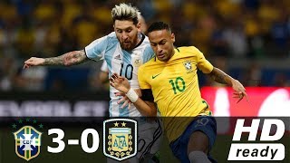 Brazil vs Argentina 30  All Goals amp Extended Highlights  World Cup 2018 10112016 HD [upl. by Akerdna882]