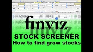 Using Finviz Stock Screener to Find Growth Stocks [upl. by Blader145]