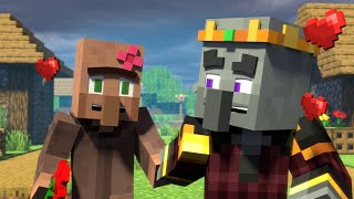 Villager amp Pillager Love Story Part 1  Minecraft Animation [upl. by Aicekat]