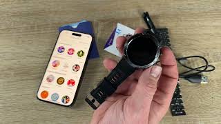 LIGE Mens Smartwatch with 460 mAh High Battery Life Phone Call IP68 unboxing and instructions [upl. by Adeline]