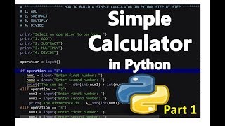 How to Build a Simple Calculator in Python  Step by Step 1 [upl. by Milburt]