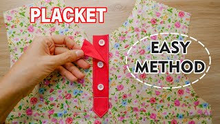 How To Make Perfect Placket Easily And Quick  Placket Sewing Tutorial  Sewing Tips And Tricks [upl. by Suriaj]