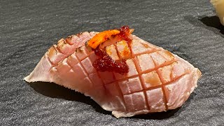 18 course Omakase in New York [upl. by Ilahsiav]