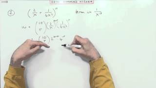 2014 SQA Advanced Higher Maths no 2  Binomial expansion [upl. by Siradal]