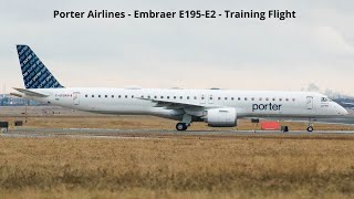 Porter Airlines  Embraer E195E2  Takeoff at Toronto Pearson Intl Airport Training Flight [upl. by Ainafets]