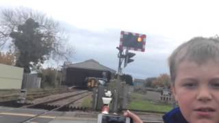 Filey Station Level Crossing Yorks Saturday 24102015 [upl. by Nevai]