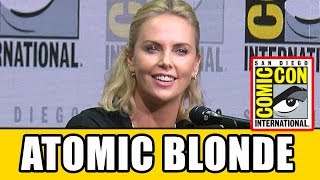 ATOMIC BLONDE Charlize Theron Interview At Comic Con 2017 [upl. by Groveman]