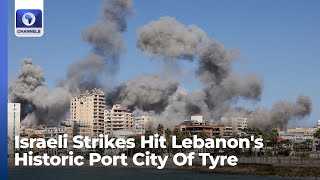 Lebanons Historic Port City Of Tyre Hit By Israeli Strikes More  IsraelHamas War [upl. by Marron]