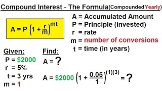 Business Math  Finance Math 3 of 30 Compound Interest  The Formula Compounded Yearly [upl. by Sonitnatsnok]