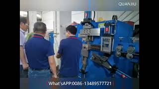 Automatic Hydraulic Flat Wire U Bolt Hose Clamp Forming with Punching Machine [upl. by Jacquelin]