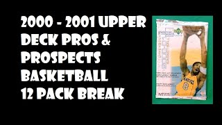 2000  2001 Upper Deck Pros amp Prospects Basketball 12 Pack Break Retro Packs [upl. by Ayhay]