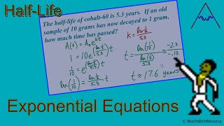 Exponential Equations HalfLife Applications [upl. by Eiwoh]