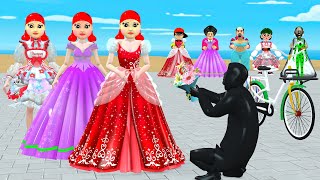 Scary Teacher 3D vs Squid Game Art And Wedding Dress Nice or Error Dressing Room 5 Times Challenge [upl. by Yate190]