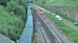 507002  derailed after a run away is partially recovered by 508127 [upl. by Oyek]