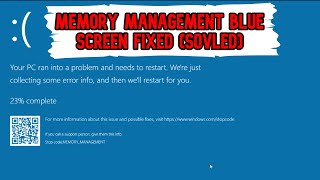 FIXED How to FIX Blue Screen Memory Management Windows 1110 [upl. by Naves]