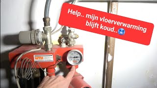 Help mijn vloerverwarming  radiator blijft koud🥶 [upl. by Ardeed]