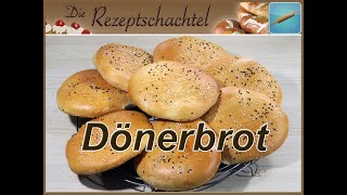 Dönerbrot Rezept Fladenbrot für Döner Kebap mit Sesam und Schwarzkümmel [upl. by Chilcote]