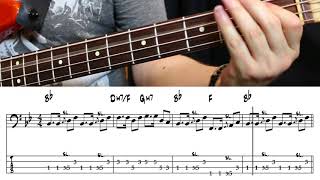 The Beatles  Ob La Di Ob La Da Bass cover with tabs [upl. by Anaimad]