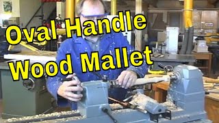 Wood Lathe Project  Wooden Mallet Pt 2 Woodshop project demonstration [upl. by Azer]