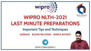 Wipro NLTH 2021  AVERAGE  Blood Relation  Simple Intrest  Tips and Techniques wipronlth2021 [upl. by Broddy]