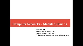 Computer Networks module1  part 1 [upl. by Chem]