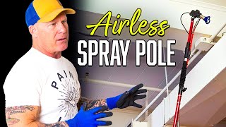 Using an extension pole with an airless spray gun Airless Sprayer Tips [upl. by Atiuqahc]