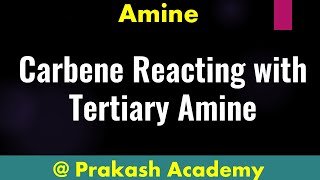 Carbene Reacting with Tertiary Amine I Carbene Reactions I Nitrene I Carbene Chemistry [upl. by Adnofal]