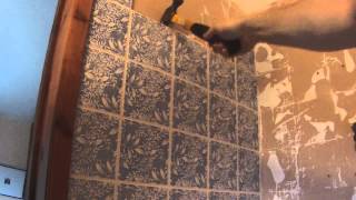 Tiling on a painted wall fail [upl. by Oniskey]