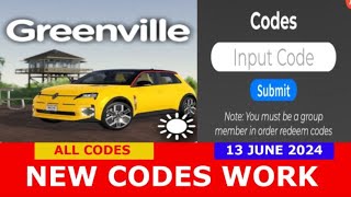 NEW CODES Renault 5 Greenville ROBLOX  ALL CODES  JUNE 13 2024 [upl. by Kifar]