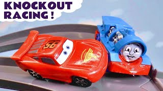 Funlings Cars Knockout Racing with Toy Car Characters [upl. by Nojram]