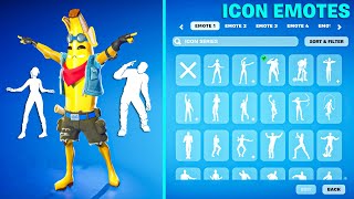 ALL ICON SERIES DANCE amp EMOTES IN FORTNITE 3 [upl. by Eppesuig]