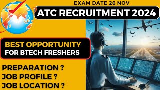 New ATC Vacancy 2024  Syllabus  Job Location  Profile  Salary  Air Traffic Officer atc [upl. by Alesig]