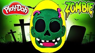 Huevo Sorpresa Gigante de Muerto Viviente Zombie de Plastilina Play doh en Español Viernes de Terror [upl. by Attiuqehs214]