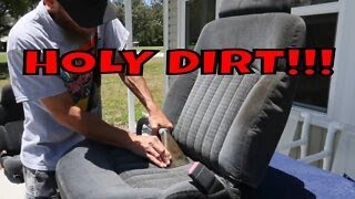 CLEANING OUR JUNKYARD CHEVY S10 SEATS [upl. by Waldos639]