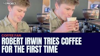 Robert Irwin Tries Coffee For The First Time [upl. by Jaquelyn]