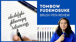 Tombow Fudenosuke Brush Pens Review for Brush Calligraphy Beginners [upl. by Inglis]