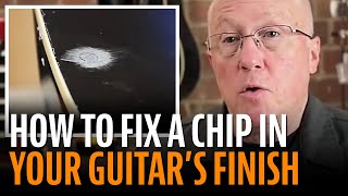 Fixing a small chip in a guitar finish [upl. by Maya91]