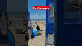 free sunscreen sa Cadzand Beach Holland shortvideo beach familytime lovelygloinbelgium [upl. by Ann-Marie]