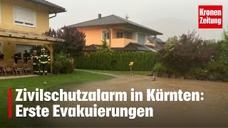 Zivilschutzalarm in Kärnten Erste Evakuierungen  kronetv NEWS [upl. by Aerdnu872]