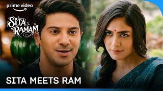 Sita Ramam  Sitas Surprise Visit To Meet Ram  Dulquer Salmaan Mrunal Thakur  Prime Video [upl. by Baudoin590]