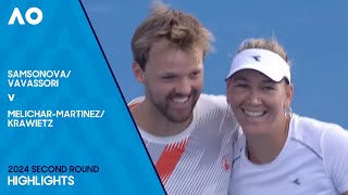 VavassoriSamsonova v KrawietzMelicharMartinez Highlights  Australian Open 2024 Second Round [upl. by Romelda]