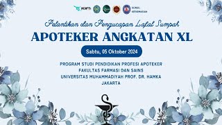 Live Stream Apoteker Uhamka 40 [upl. by Sherm]