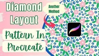 How To Create A Pattern In Procreate Using Diamond Layout  Surface Pattern Design [upl. by Jammie293]